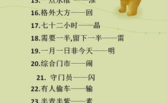 100个谜语大全儿童,启迪智慧，欢乐童年
